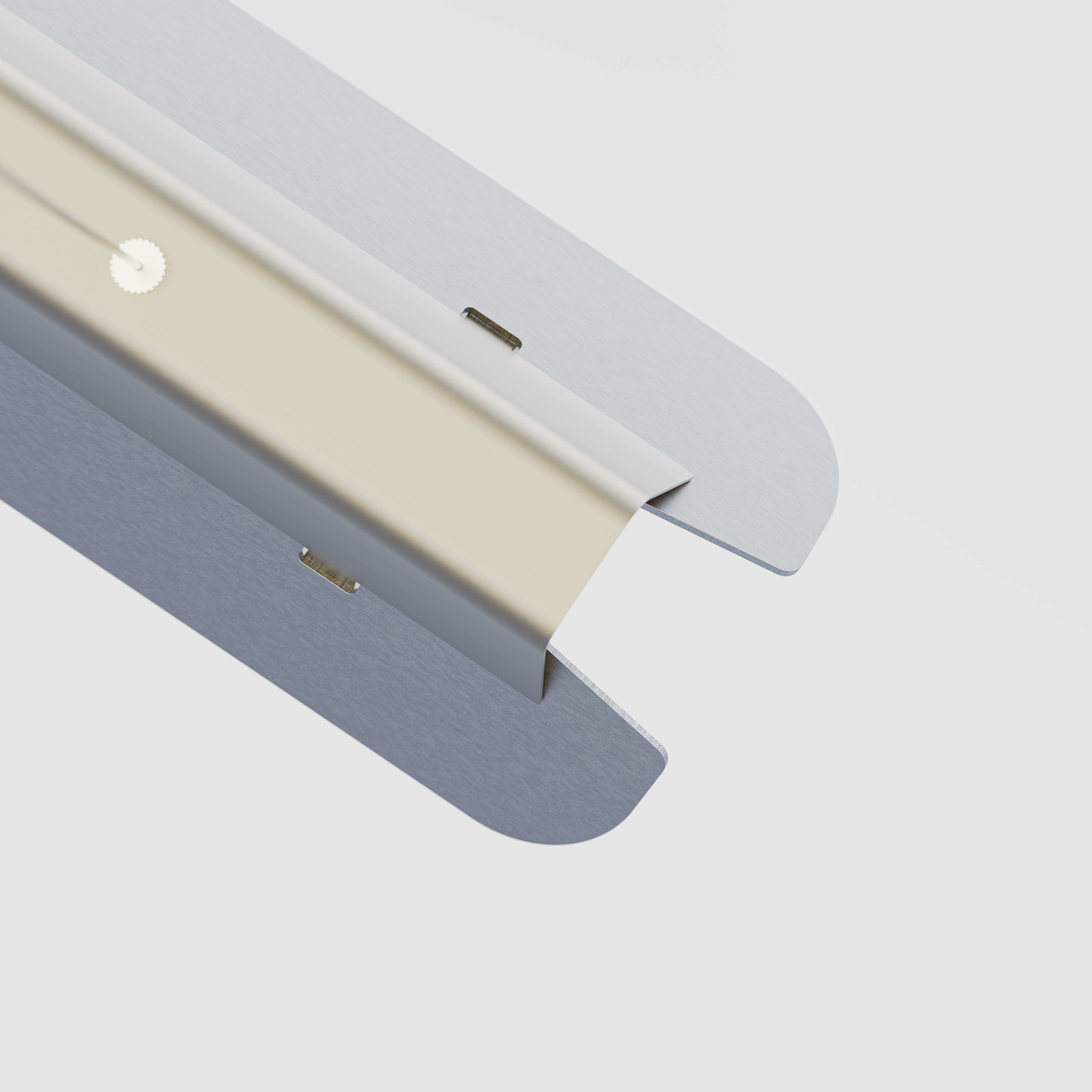 WABA — Detail Stirnseite Champagner und Grau