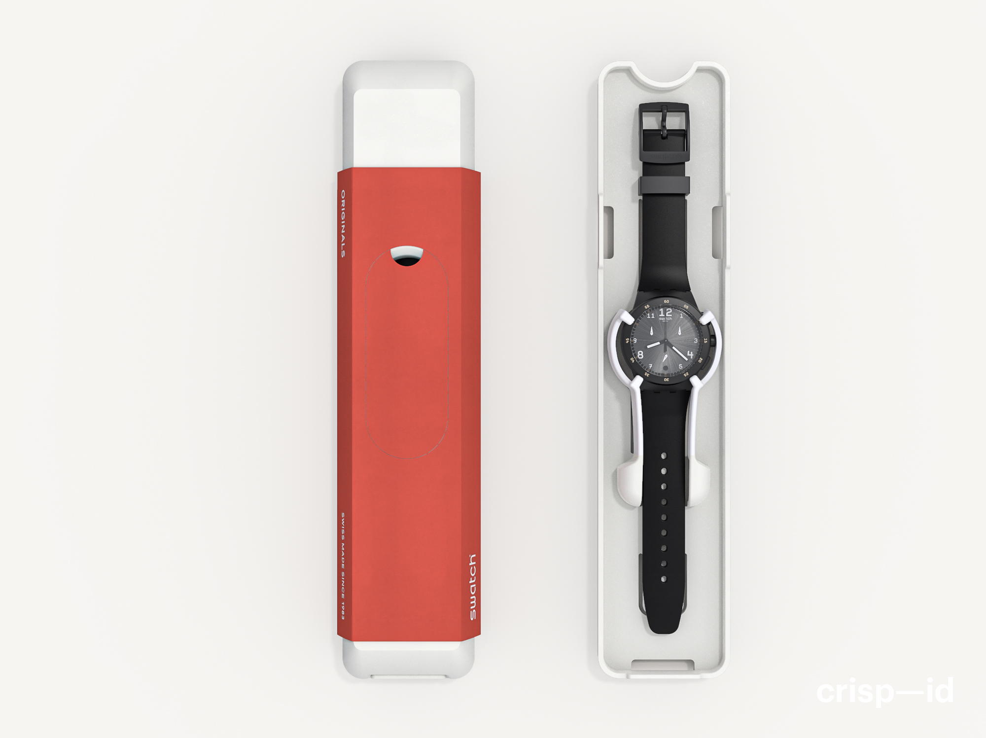 Swatch Verpackung — Rendering geöffnet